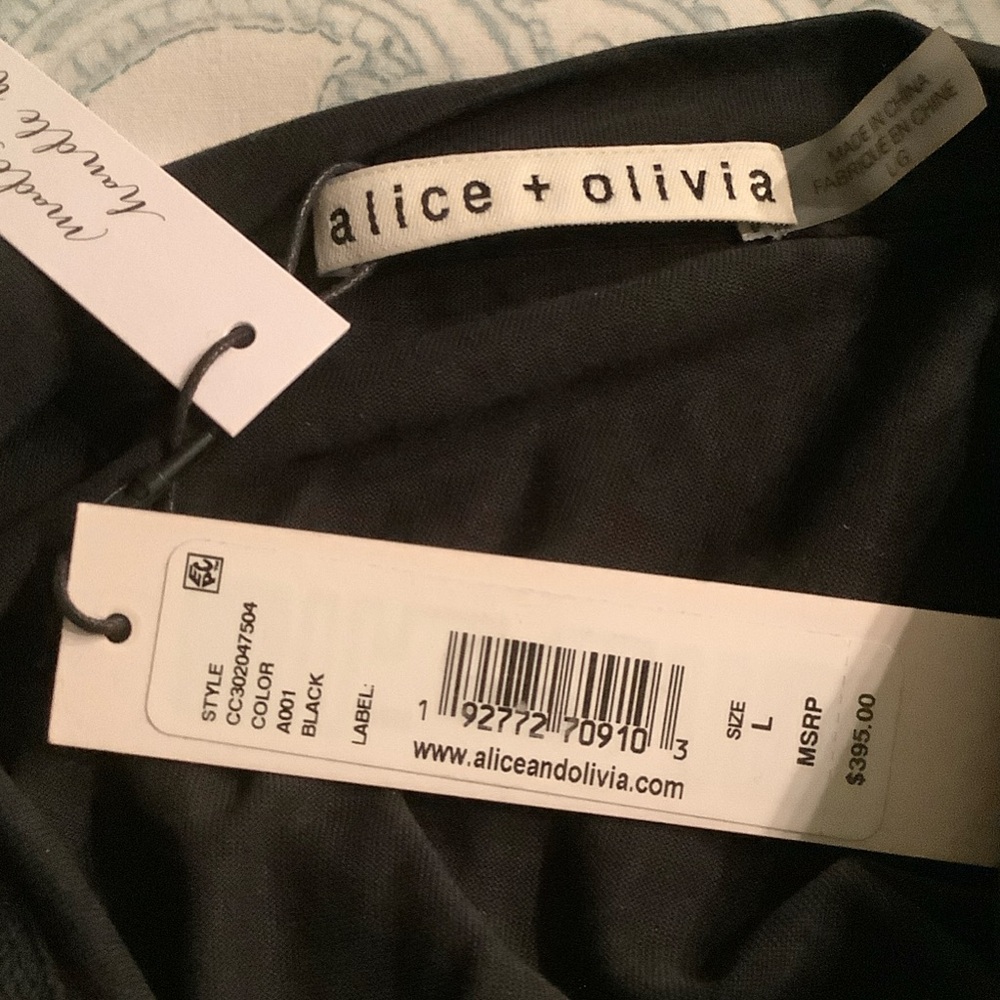 Alice + Olivia Black Tiered Lace Mini Dress - Picture 4 of 5
